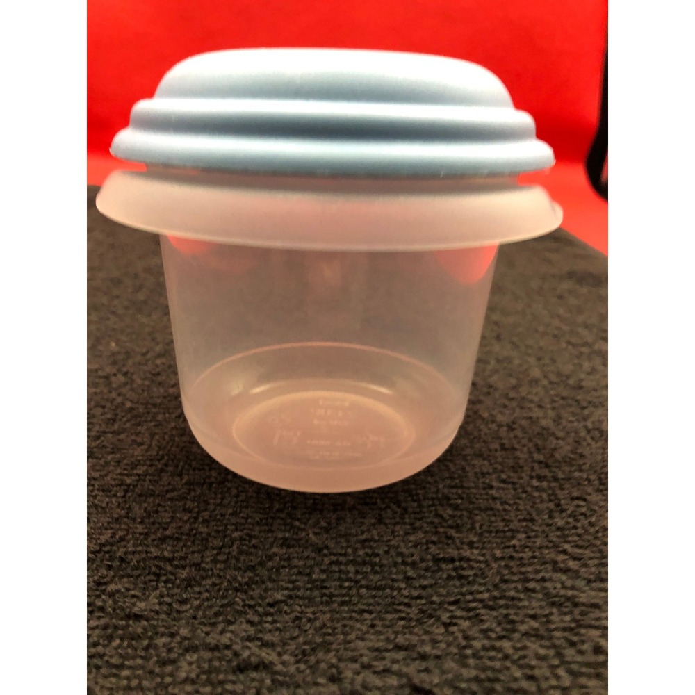 Anchor Hocking 2 Cup Plastic Storage Container 5813-16 Blue Size C Lid RETRO